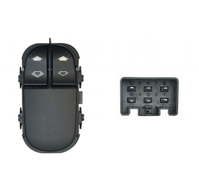 Ford Focus 02-*Interruptor Puerta Delantero  Izq(2 Botones)6pin