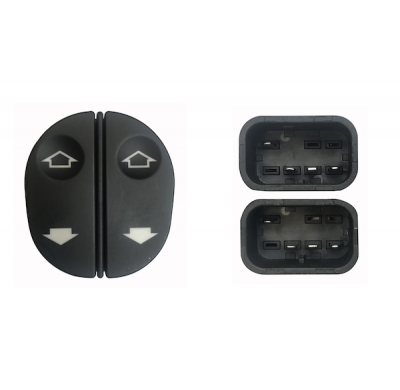 Ford Fiesta/Ka/Puma 96/99/02-*Interruptor Puerta Delantero  Izq (2 Botones) 8pin