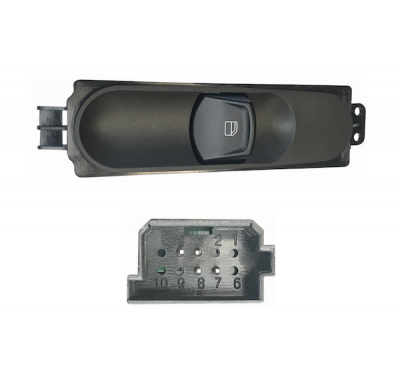 Mercedes Vito 03-*Interruptor Puerta Delantero  Dch (1 Boton) 4pin