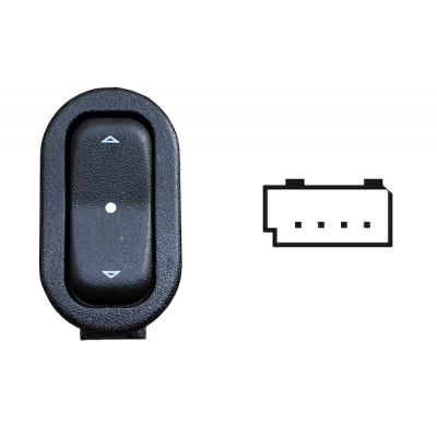 Opel Astra G/Zafira 1998.01-*Boton Elevalunas Delanter. Dch+tr Dch/Izq 4pin