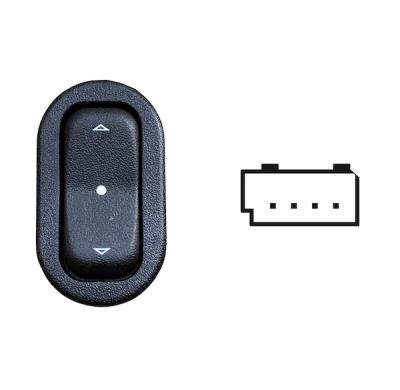 Opel Corsa C 2000.09-*Boton Elevalunas Puerta Delanter. Dch+tr Dch/Izq 4pin