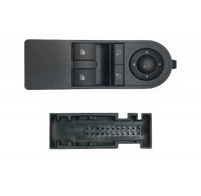 Opel Astra/Zafira 04-*Interruptor Puerta Delanter. Izq+retrovisor (2 Botones) 14pin