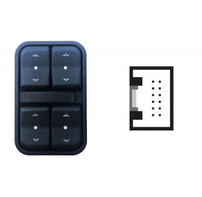 Opel Meriva a 2003.05-*Interruptor Puerta Delanter. Izq(4 Botones)12pin