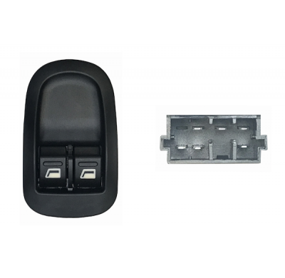 Peugeot 206 98-*Interruptor Puerta Delanter. Izq (2 Botones) 6pin