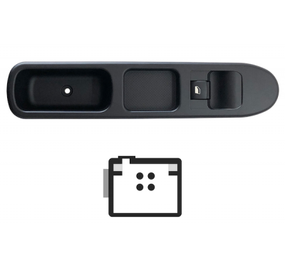 Peugeot 207 06-*Interruptor Puerta Delanter. Dch Con Sistema Confort(1 Boton)4pin