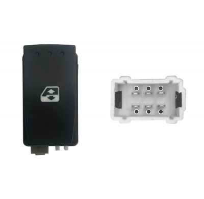 Renault Megane 02-*Boton Elevalunas Traser. Dch/Izq 6pin(Conector Blanco)