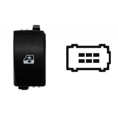 Renault Laguna/Scenic Ii 01-*Boton Elevalunas Traser. Dch/Izq 6pin