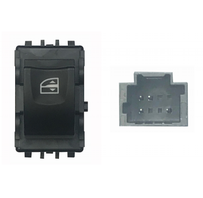 Renault Meg/Scenic 08-*Boton Elevalunas Puerta Trasera Dch/Izq Con Sistema Confort 4pin(Conector Negro)