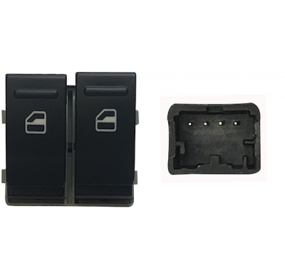 Vw Transporter 03-*Interruptor Puerta Delanter. Izq (2 Botones) 4pin