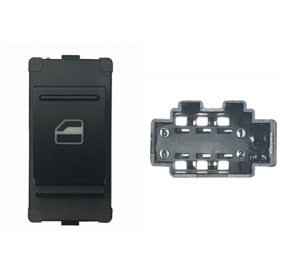 Seat Mii/Vw Up/Skoda Citigo 12-*Boton Elevalunas Delanter. Dch(Negro/Blanco)6pin