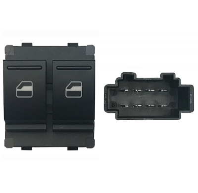 Vw Up 2016-*Interruptor Puerta Delanter. Izq(Negro/Blanco)(2 Botones)8pin