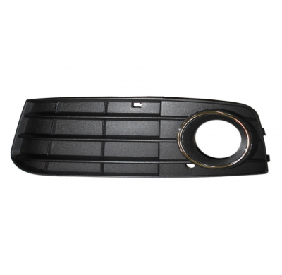 Audi A4 07-*Rejilla Paragolpes Delantero Izq Con Agujero Cerrada+aro Faro Cromado