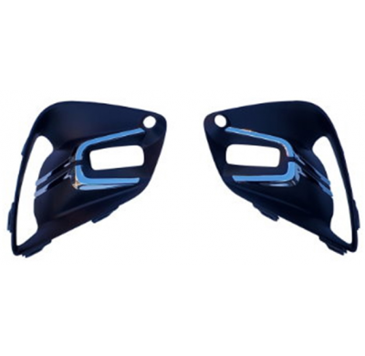 RENAULT CLIO V 2019.06-*KIT REJILLAS DCH/IZQ PARAGOLPES DELANTERO CON AGUJEROS - CON MOLDURA CROMADA