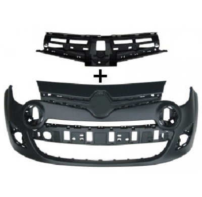 RENAULT TWINGO II 2012.01-*PARAGOLPES DELANTERO COMPLETO PARA PINTAR (CON REFUERZO SUPERIOR)