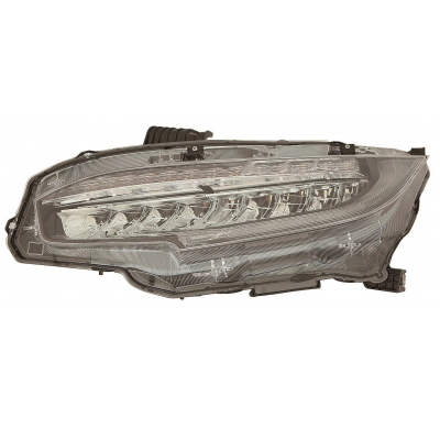 Honda Civic 17-*Faro Dch Con Regulacion Electrica Con Motor Interior Negro (Led)