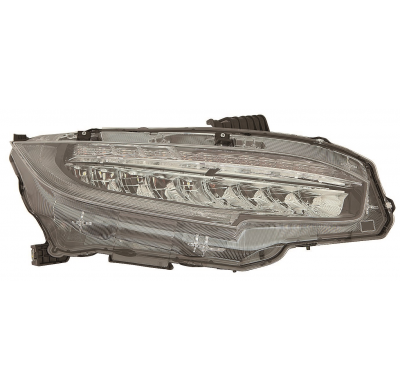 Honda Civic 17-*Faro Izq Con Regulacion Electrica Con Motor Interior Negro (Led)