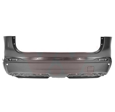 NISSAN QASHQAI 2017.07-*PARAGOLPES TRASERO PARA PINTAR CON 4 AGUJEROS PARA SENSOR CON AGUJEROS PARA MOLDURA