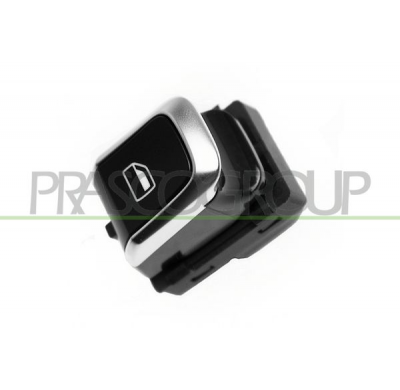 INTERRUPTOR ELEVALUNAS NEGRO/BORDE CROMADO-PUERTA DELANTERA DERECHA-IZQUIERDA-4 PINES