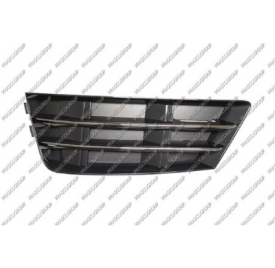 Rejilla Izquierda Paragolpes-Negro Con Moldura Cromada