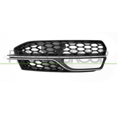 REJILLA DERECHA PARAGOLPES DELANTERO-CON AGUJERO ANTINIEBLA-CON MOLDURA PLATA-ABIERTA MOD. S3