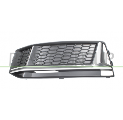 REJILLA IZQUIERDA PARAGOLPES DELANTERO CON MOLDURA PLATA (MOD.S-LINE)