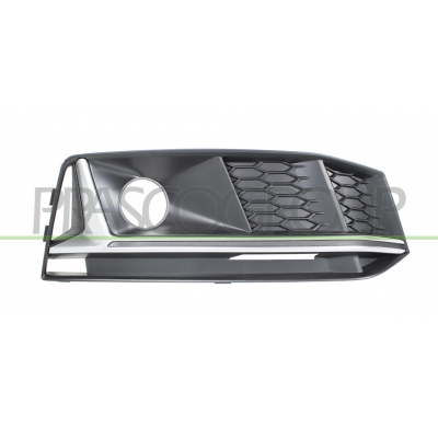 REJILLA DERECHA PARAGOLPES DELANTERO-CON AGUJERO ANTINIEBLA-CON MOLDURA PLATA (MOD.S-LINE)