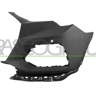 PARAGOLPES DELANTERO IZLQUIERDO-NEGRO LISO A IMPRIMAR-CON AGUJERO SENSORES APARCAMIENTO+SOPORTES