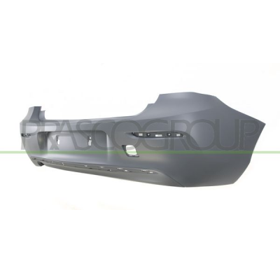 PARAGOLPES TRASERO-IMPRIMADO-CON ESCAPE IZQUIERDO-CON AGUJEROS CAMARA Y MOLDURA MOD. URBAN LINE/SPORT LINE