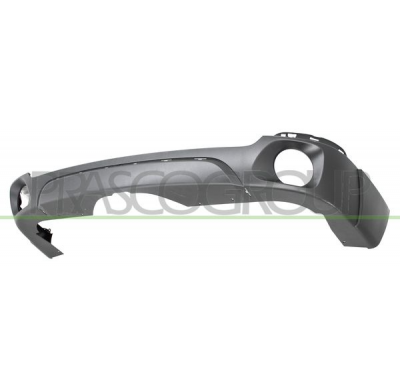 PARAGOLPES TRASERO-INFERIOR-NEGRO GRANULADO-CON AGUJERO MOLDURA-CON ESCAPE REDONDO DERECHO/IZQUIERDA MOD. EXPERIENCE/EXCELLENCE