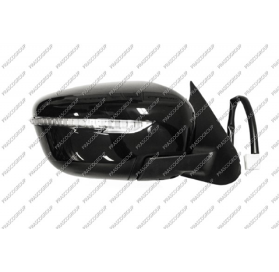 Espejo Derecho Electrico-Negro-Con Piloto-Abatible Electricamente-Convexo/Cromado