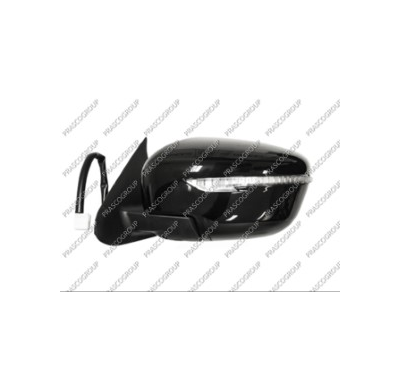 Retrovisor Izquierdo-Electrico-Negro-Termico-Con Piloto-Abatible Electricamente-Convexo/Cromado