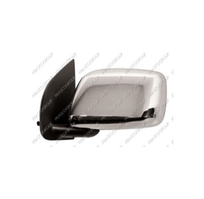 Espejo Izquierdo-Manual-Negro-Convexo/Cromado-Con Carcasa Cromada Nissan Navara 2005->