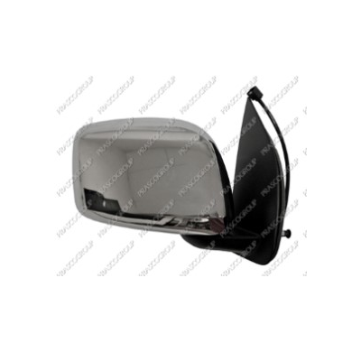 Espejo Derecho Electrico-Negro-Convexo/Cromado Con Carcasa Cromada Nissan Navara 2005->