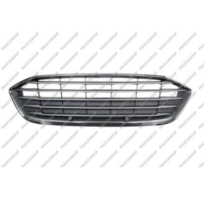 Rejilla Negra Con Moldura Plateada/Gris-Con Marco Cromado