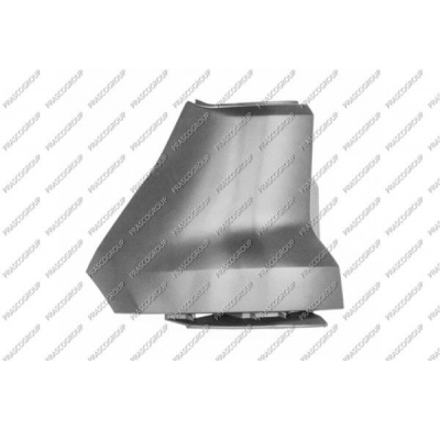 Punta Izquierda Paragolpes Trasero-Negra-Lisa a Imprimar