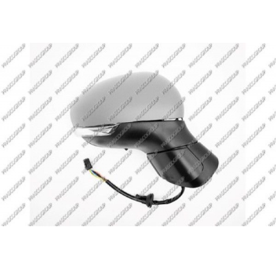 Retrovisor Derecho Electrico-Calefactado-Imprimado-Con Sonda-Con Piloto-Abatible Electricamente-Convexo/Cromado-10 Pines