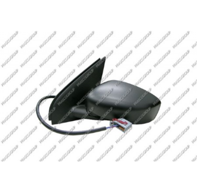 Espejo Derecho Electrico-Negro-Termico-Convexo/Cromado-Mod. 5 Puertas