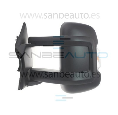 Retrovisor Izquierdo-Manual-Negro-Brazo Largo-Con Piloto-Con Sonda-Convexo/Cromado