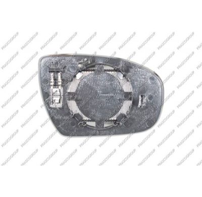 Cristal+soporte Izquierdo-Convexo-Calefactado-Cromado