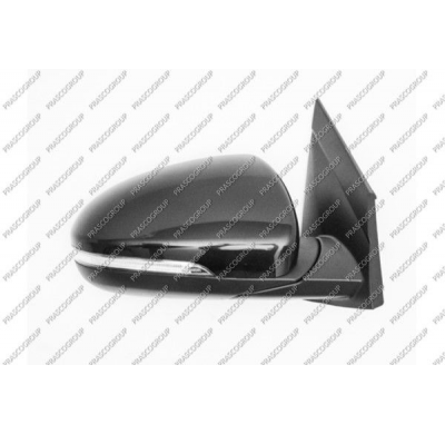 Retrovisor Dcho.Electrico Termico Negro Con Piloto - Con Luz De Cortesia - Abatible Electricamente Convexo/Cromado.-10 Pines