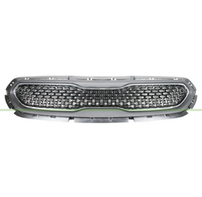 Rejilla Negra/Brillante Con Marco Cromada