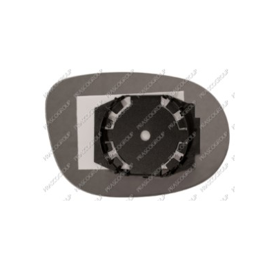 Cristal + Soporte Izq Convexo Cromado Ypsilon 11>