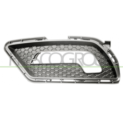 REJILLA IZQUIERDA PARAGOLPES-NEGRA-CON AGUJEROS ANTINIEBLA MOD. AMG