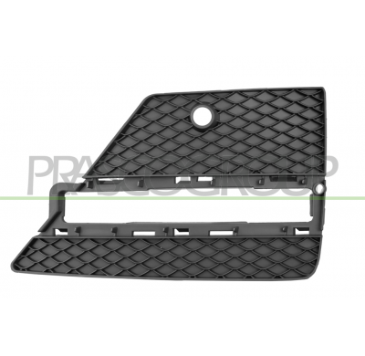 REJILLA DERECHA PARAGOLPES-NEGRA-CON AGUJERO LUZ DIURNA LED-CON AGUJEROS SENSORES APARCAMIENTO+SOPORTE MOD. AMG