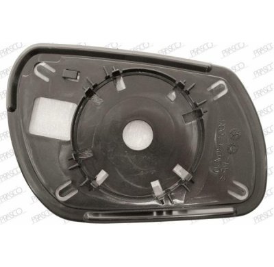 Cristal + Soporte Izq Convexo Cromado