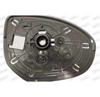 Cristal + Soporte Izq Convexo Cromado