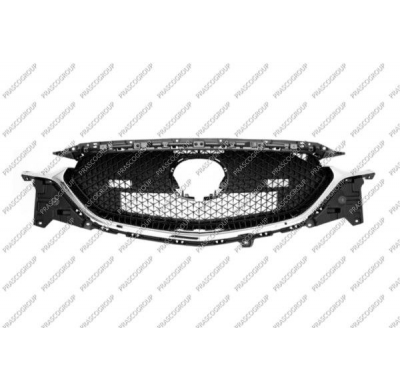 Rejilla Negra Con Moldura Cromada