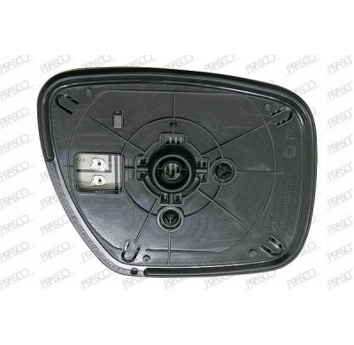 Cristal + Soporte Izq Convexo Calefactado Cromado