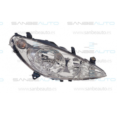 Peugeot 307 01-*Faro Dch Con Regulacion Electrico. Sin Agujero Antiniebla