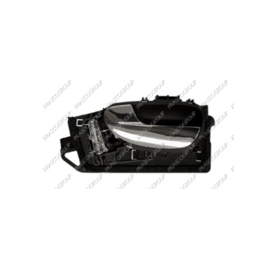 Manecilla Interior Trasera Izquierda  Con Palanca Cromada-Escudo Negro Peugeot 307 2001->